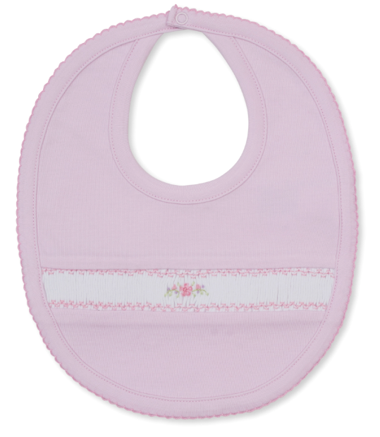 Bib Hand Smk Pink Flowers
