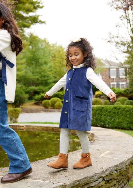 Jilly Jumper- Velveteen - Nantucket Navy