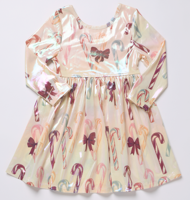 Lame Steph Dress- Antique Candy Canes