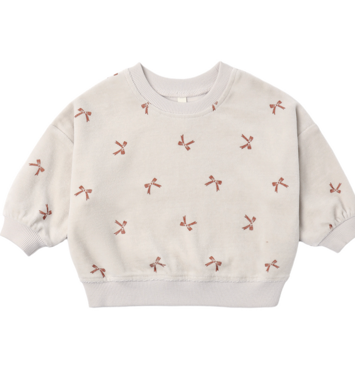 Velour Relaxed Set- Red Bows