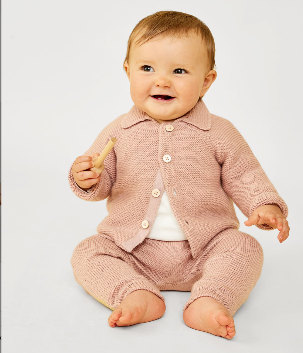 Pat Baby Jacket/ Baker Pant - Pink Set