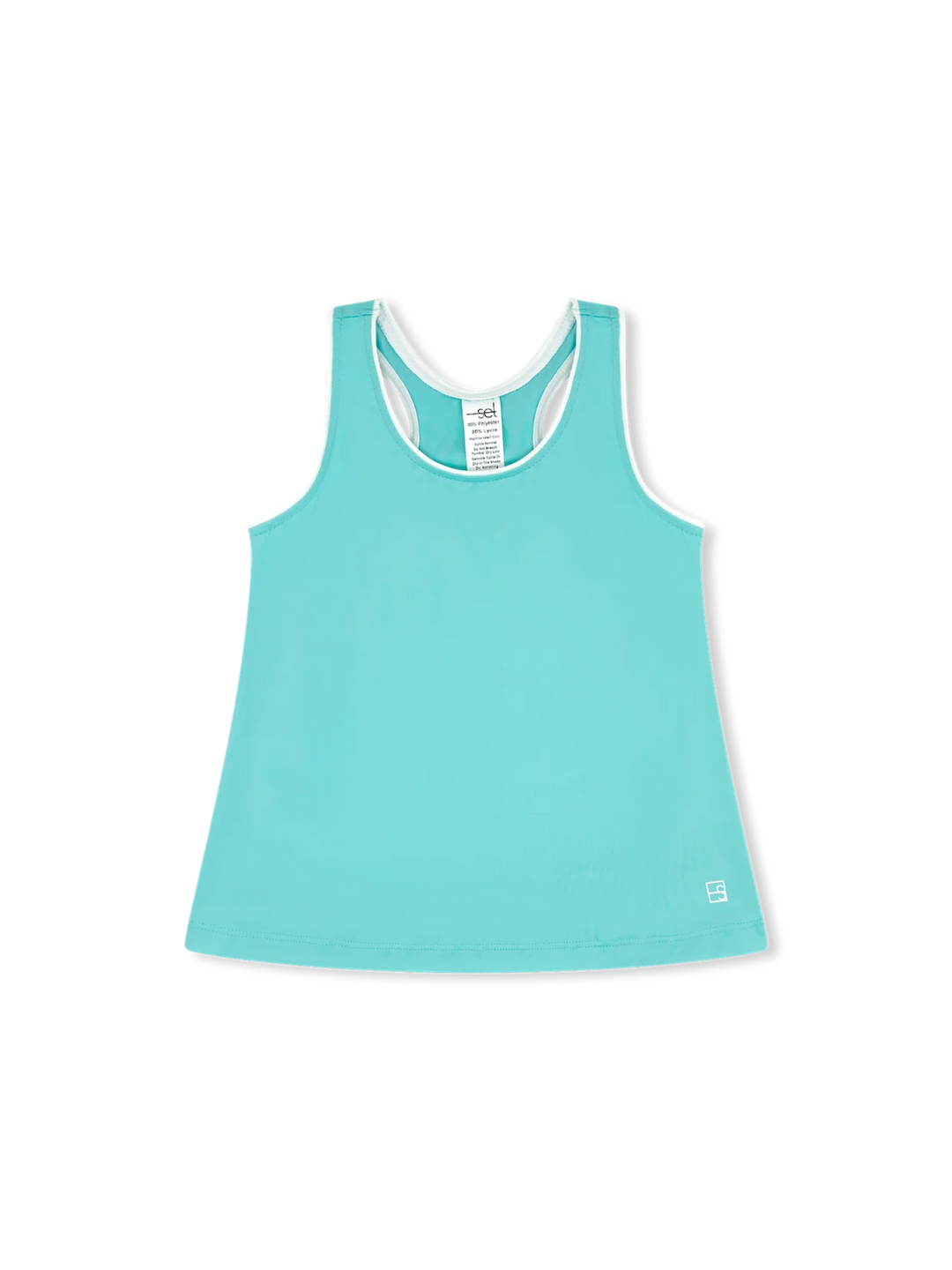 Riley Tank - Totally Turquoise, Pure Coconut