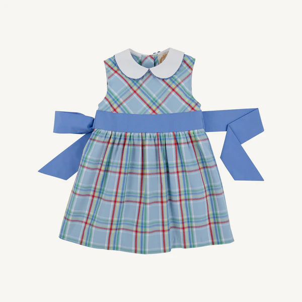Sleeveless Cindy Lou Sash Dress- Woven Dyed Yarn