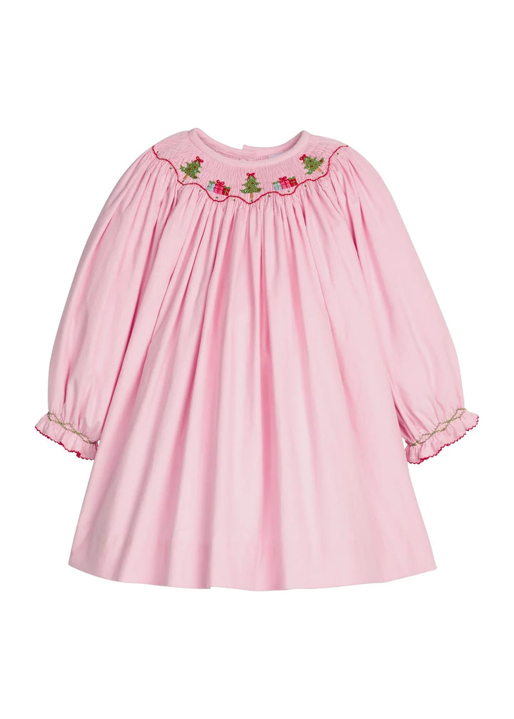 Smocked Bishop Dress- Holly Days