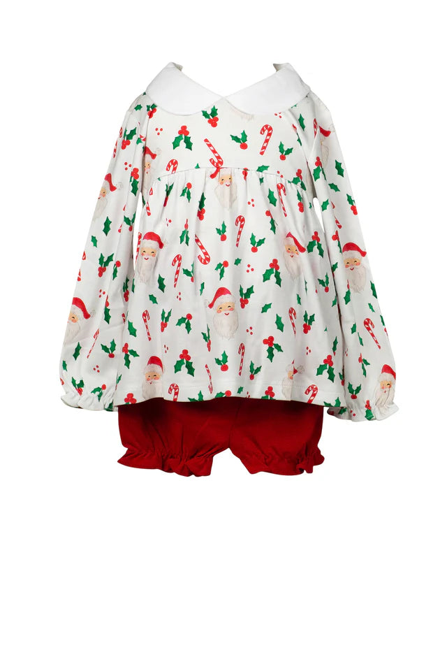 St. Nick Long Sleeve Bloomer Set