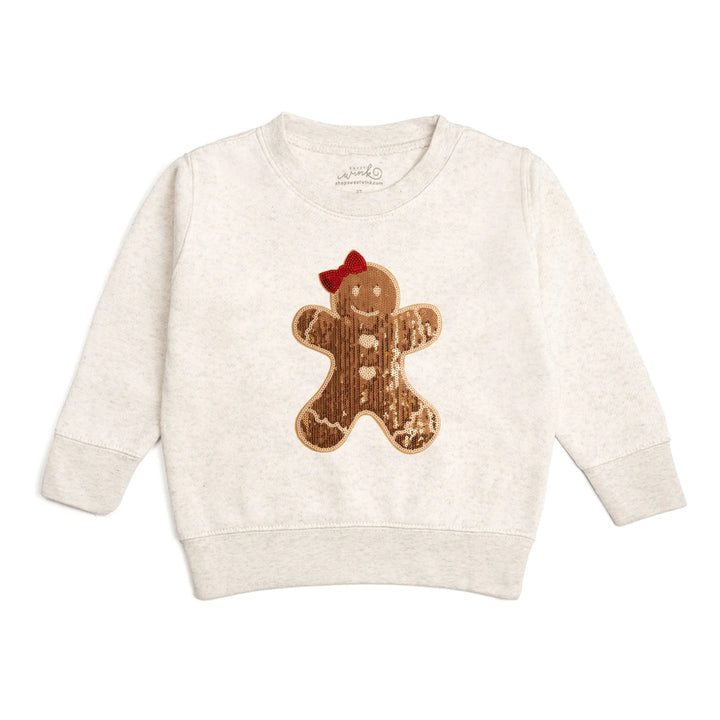 Gingerbread Sequin Christmas Sweatshirt