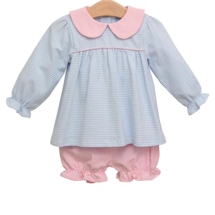 Girls Katherine Bloomer Set - Lt Blue/Lt Pink