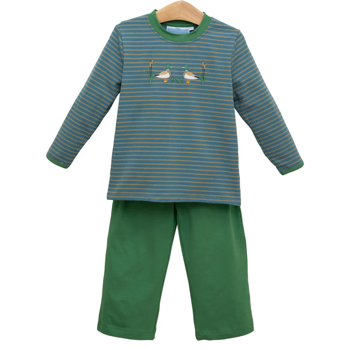 Mallard Emb. Pants Set