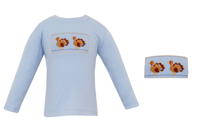 TURKEY - Blue knit Boy´s T-shirt L/S Set