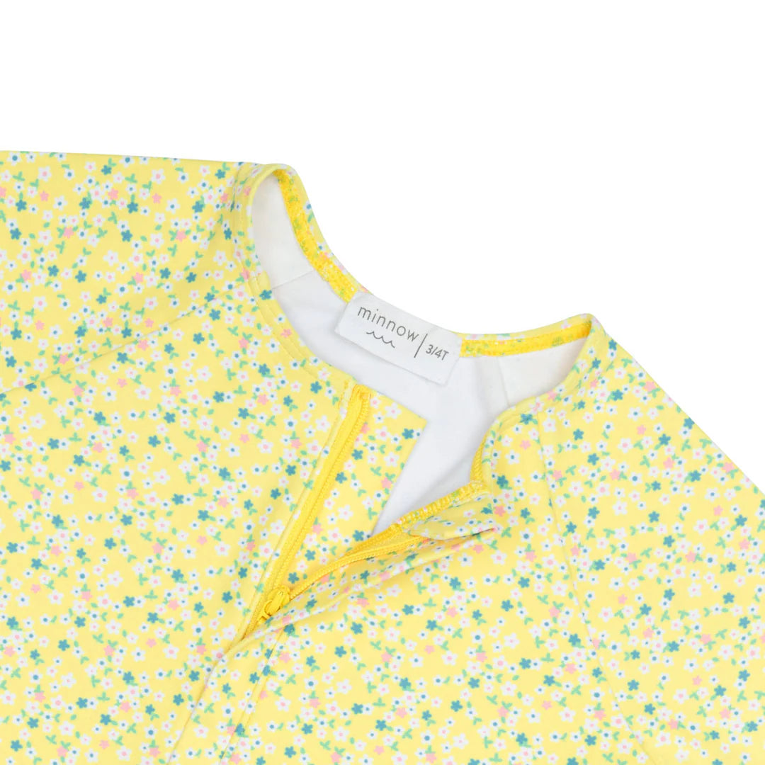 Petite Fleur Front Zip Rashguard One Piece