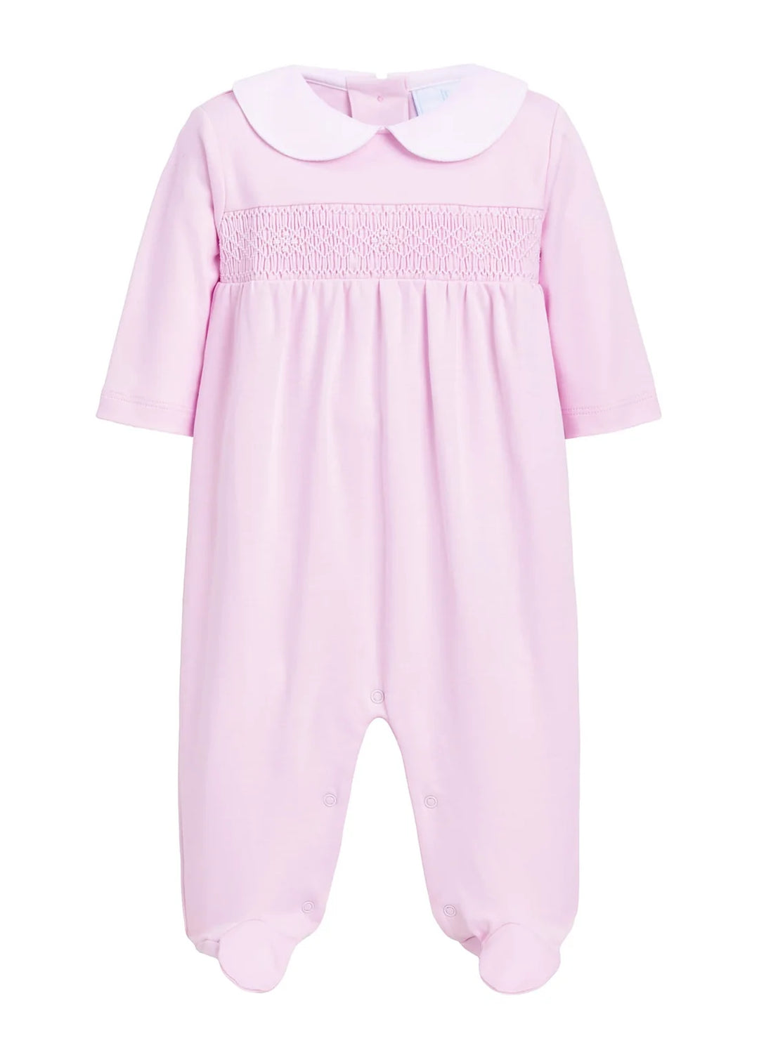 Welcome Home Smocked Footie - Pink