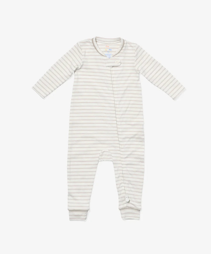 Ziggy Zip Romper, Cloud Mini Stripe