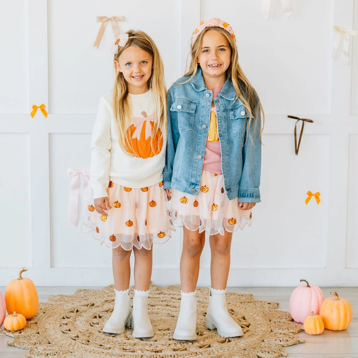 Pumpkin Pearl Gemstone Headband