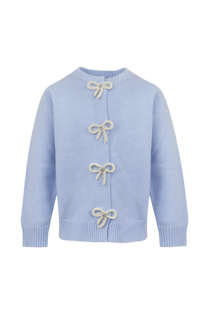 Azure Crystal Bow Cardigan