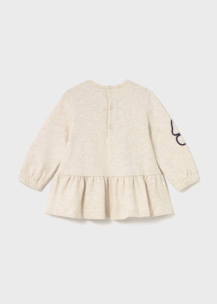 Flower Applique Dress with Leggings