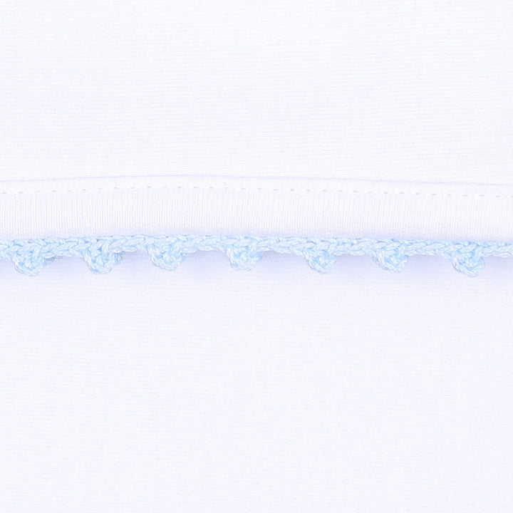 Joy Diaper Cover Set with Blue Crochet Trim