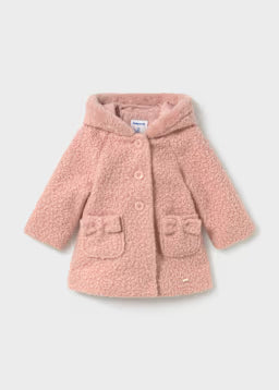 2436 Pink Terry Hooded Coat