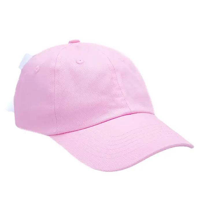 Bow Baseball Hat in Pink