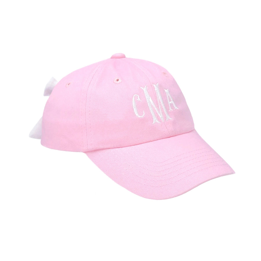 Bow Baseball Hat in Pink