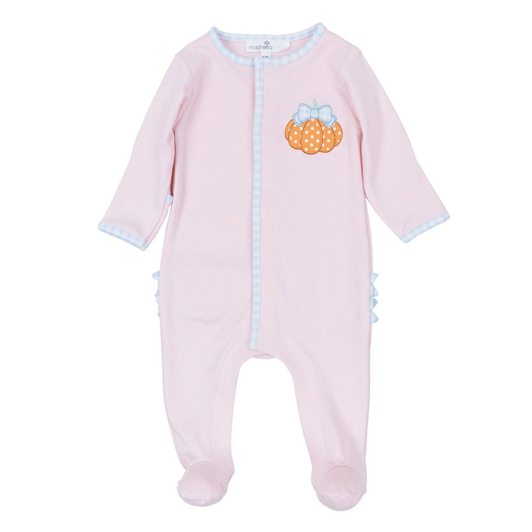 Bowtique Pumpkin Ruffle Footie