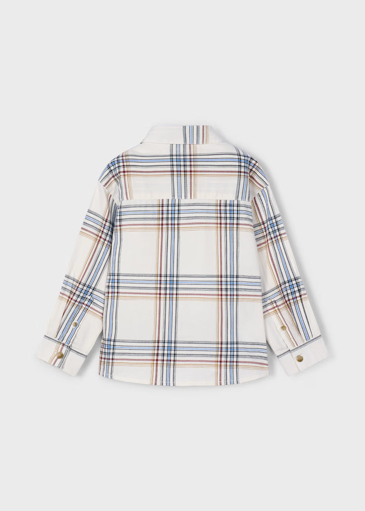 Plaid Collared Long Sleeve Shirt