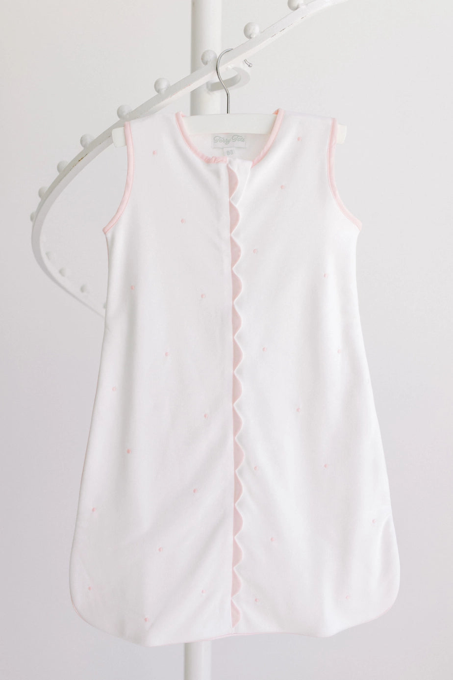 Sleep Sack- Pink Embroidered Dots
