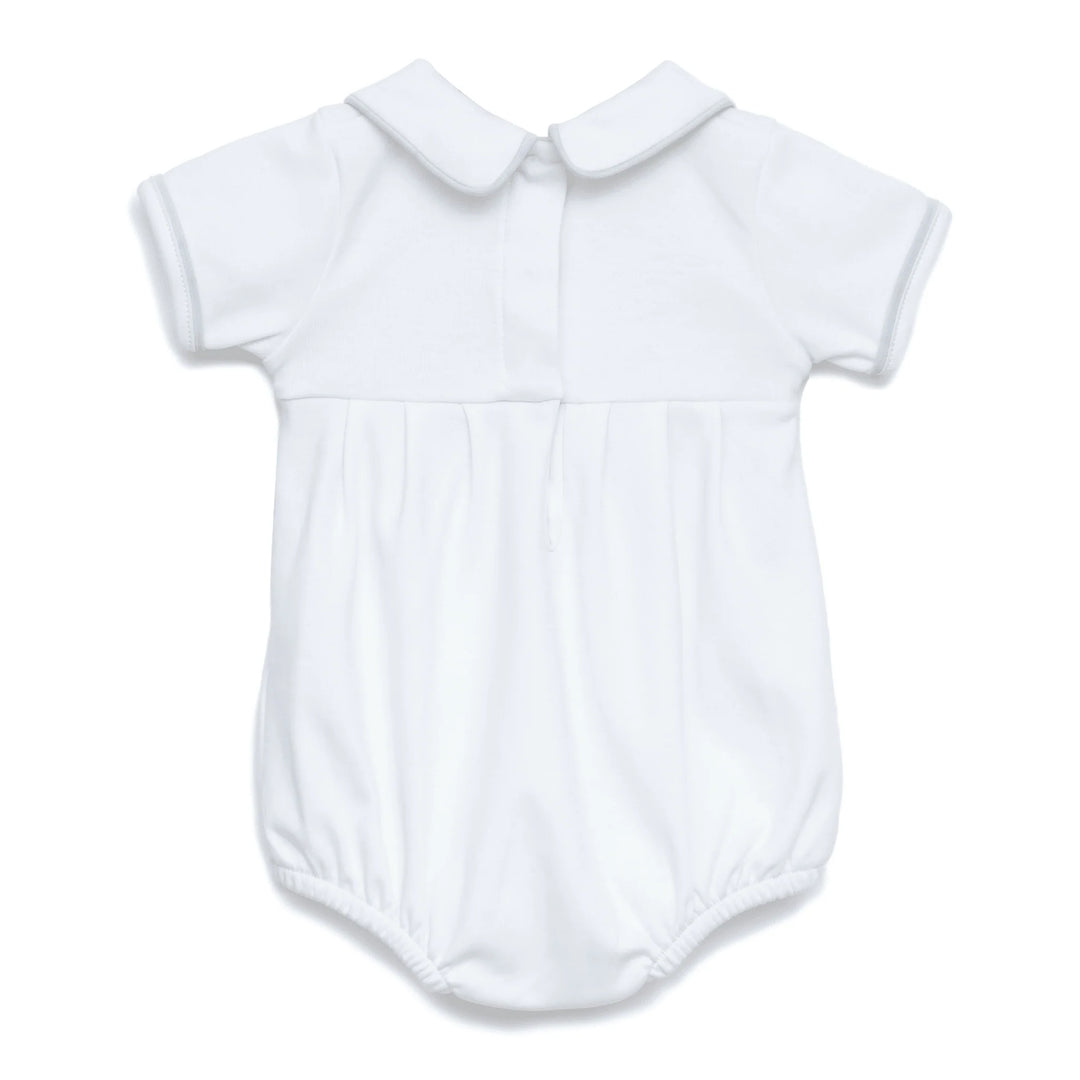 Charlie Smocked Bubble- Light Blue