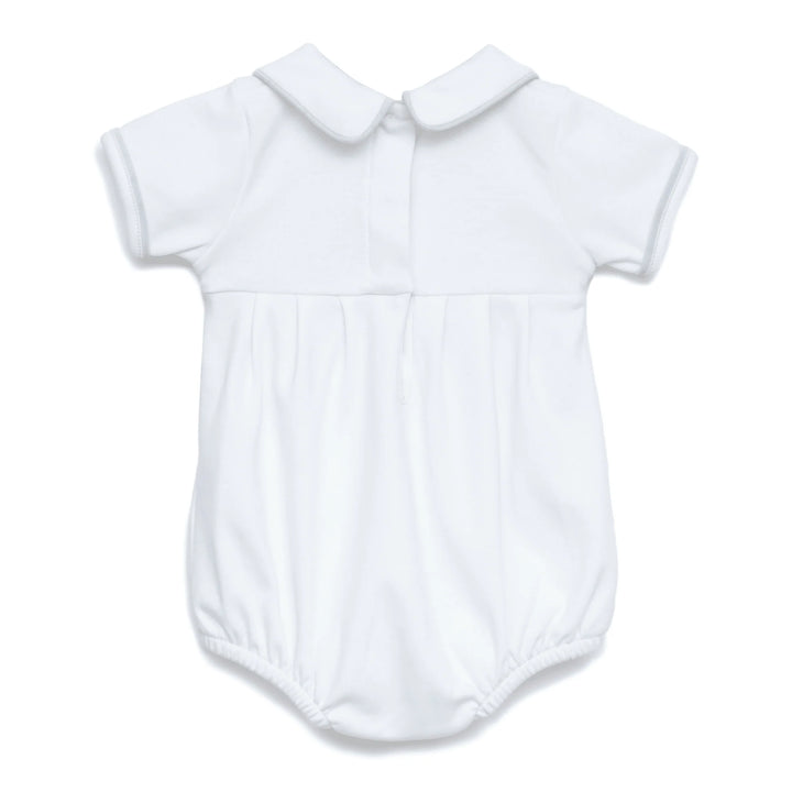 Charlie Smocked Bubble- Light Blue