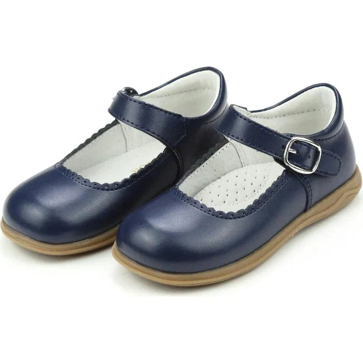 Chloe Scalloped Mary Jane Navy
