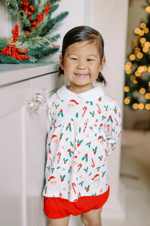 St. Nick Long Sleeve Bloomer Set