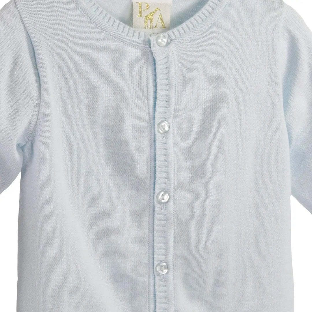 Ladder Edge Cardigan Sweater - Blue