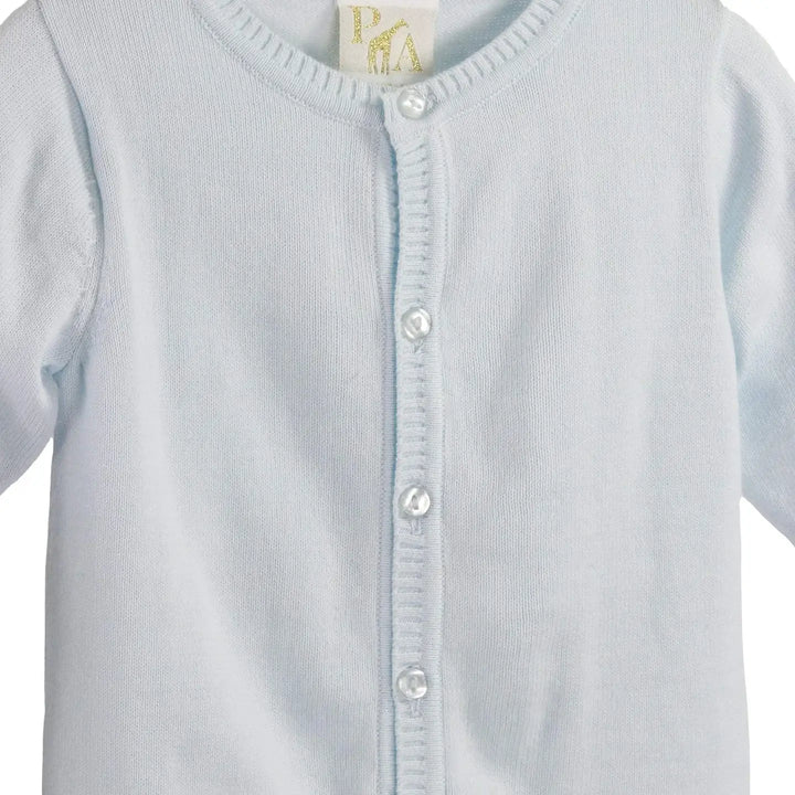 Ladder Edge Cardigan Sweater - Blue