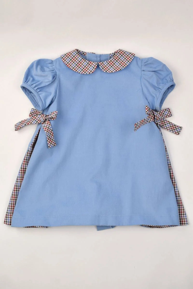 Periwinkle Float Dress with Plaid Inset