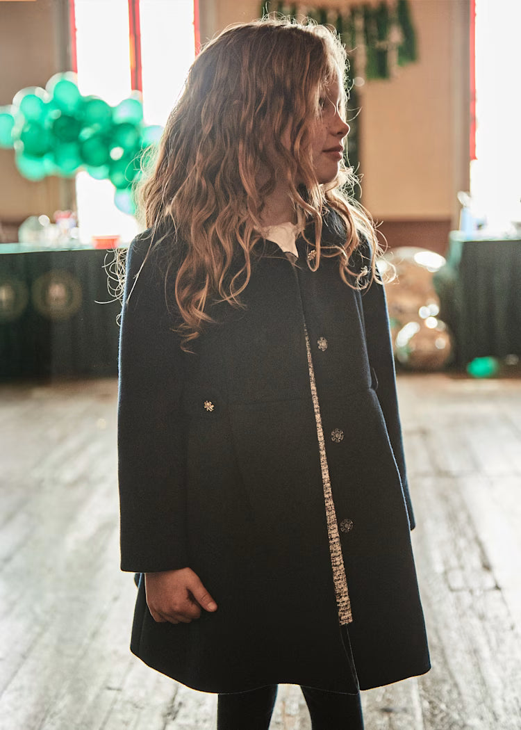 Girl Wool Coats Navy