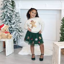 Gingerbread Sequin Christmas Sweatshirt