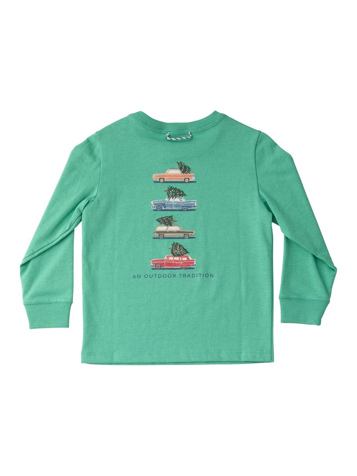 Boys Cotton L/S T-Shirt - Green
