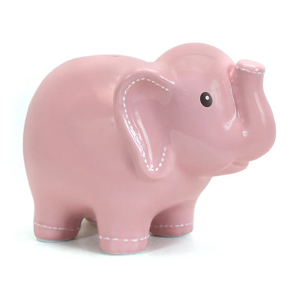 Large Stitched Elephant Bank