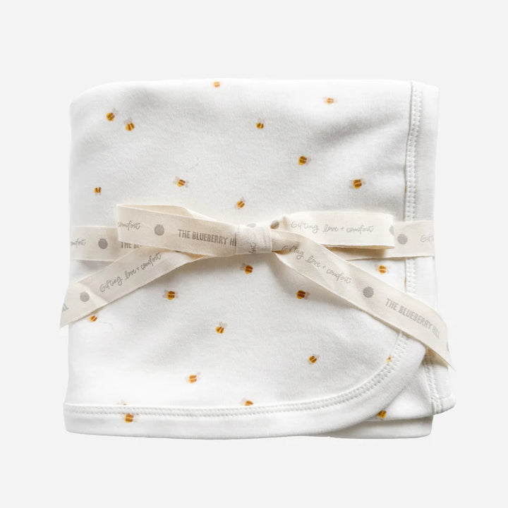 Layette Knit Blanket - Bee