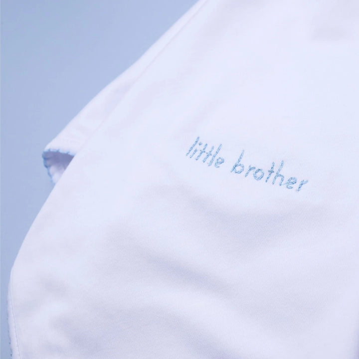 Little Brother Embroidered Receiving Blanket