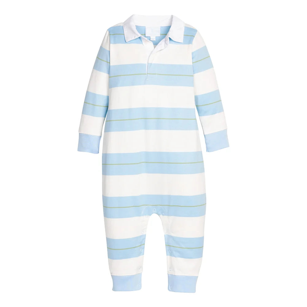 Rugby Polo Romper - Fondren Stripe