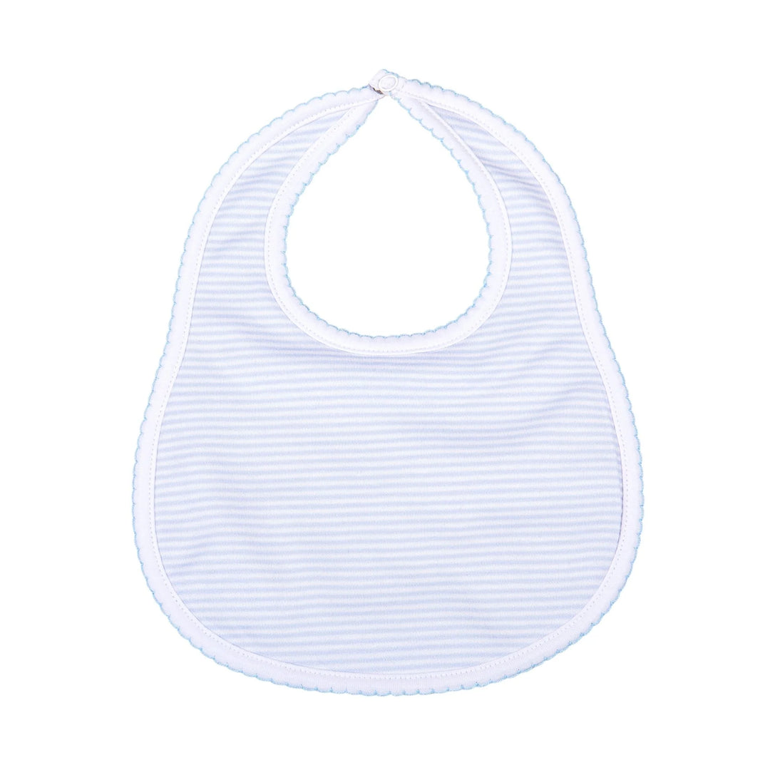 Mini Stripes Bib - Light Blue