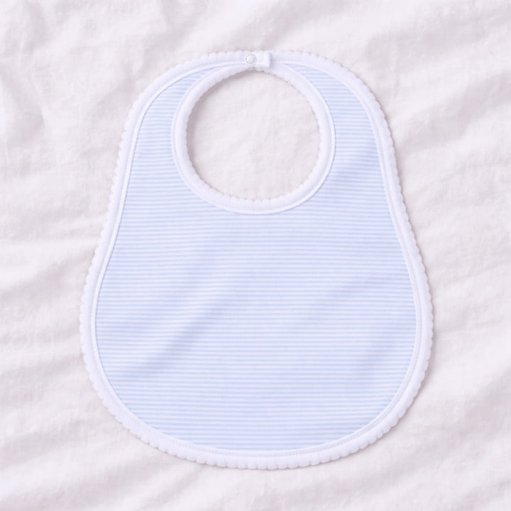 Mini Stripes Bib - Light Blue