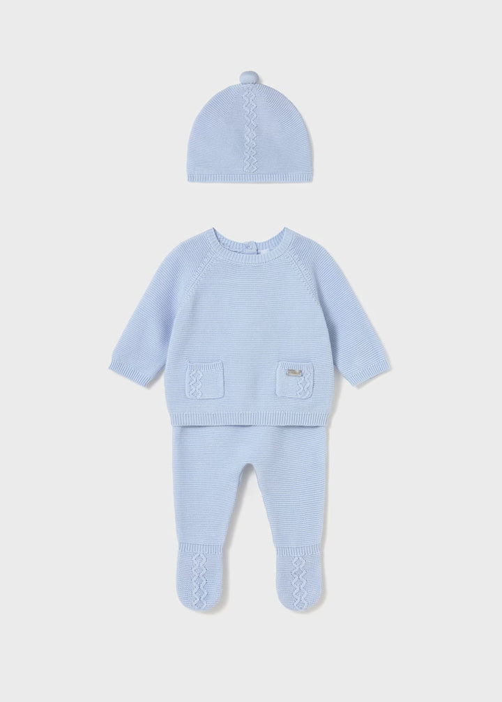 Blue 3-Piece Knit Set