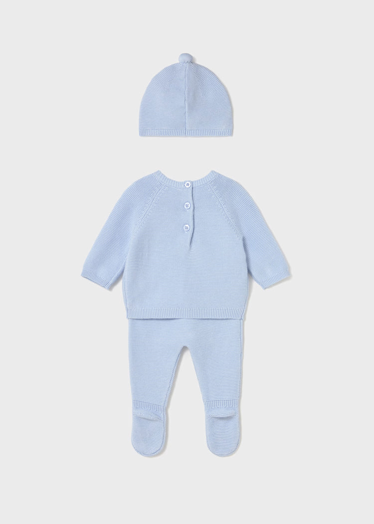 Blue 3-Piece Knit Set