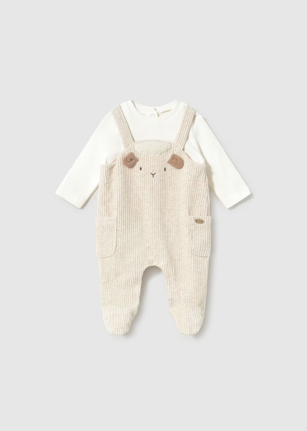 2660Corduroy One-Piece- Milk Heather