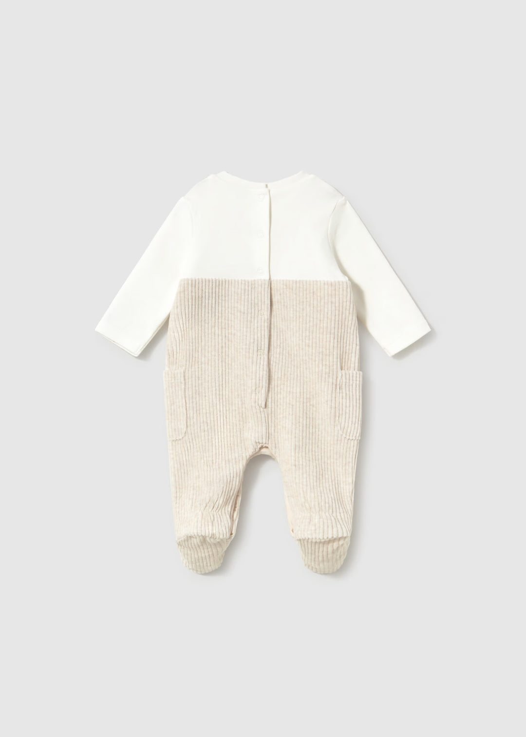 2660Corduroy One-Piece- Milk Heather