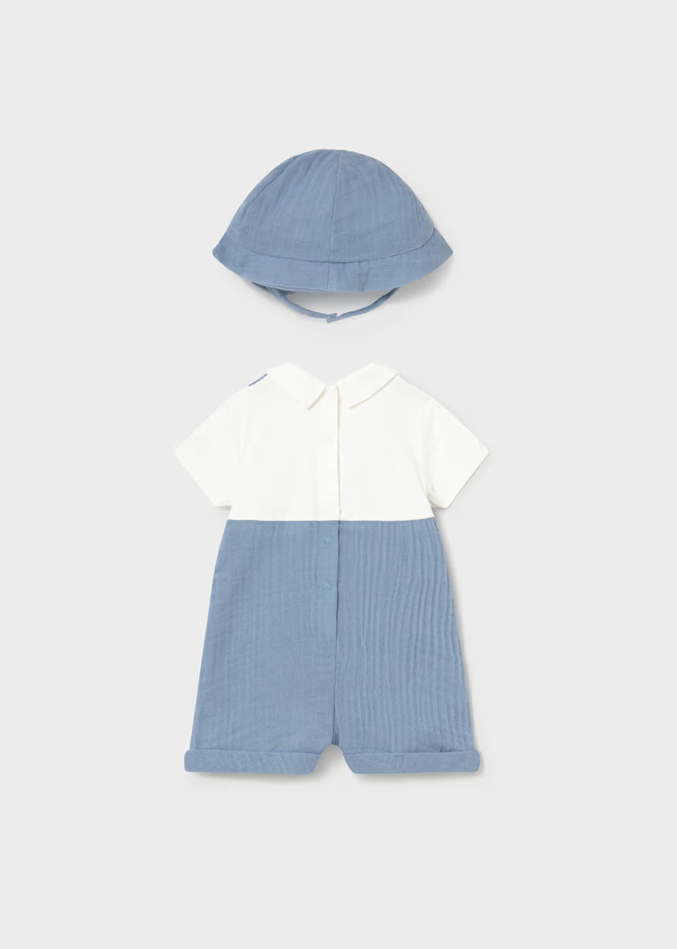 Dungaree with Hat Set - Regata