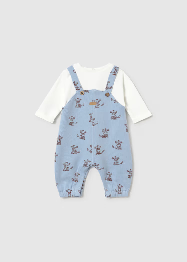 2679 Blue and White Printed One Piece