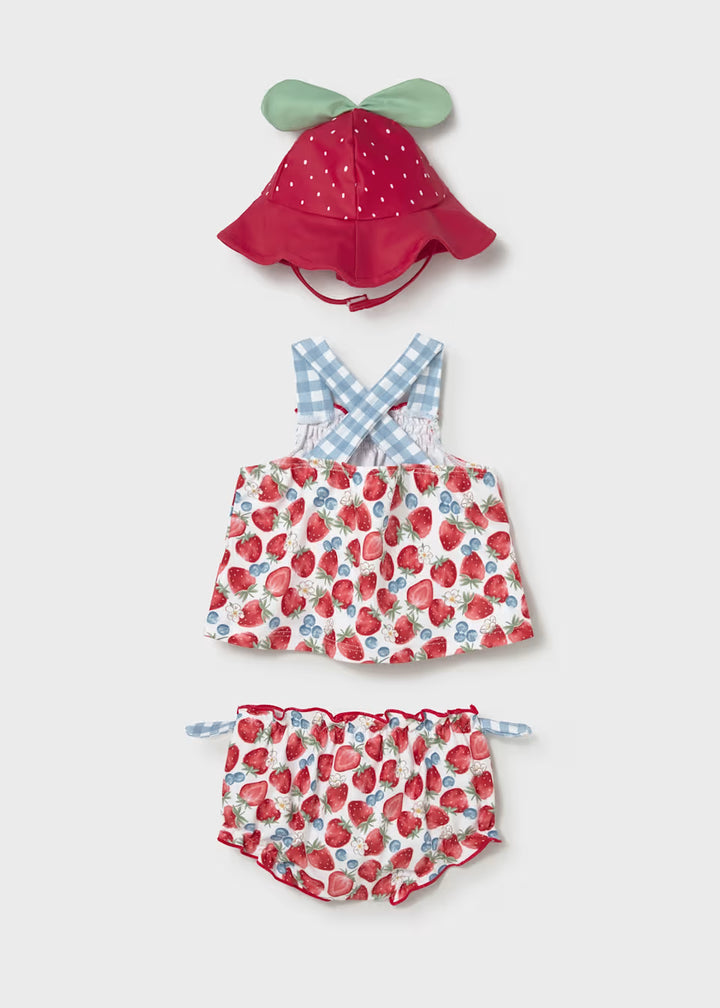 3-Piece Swim Set with Sun Protection - Rojo