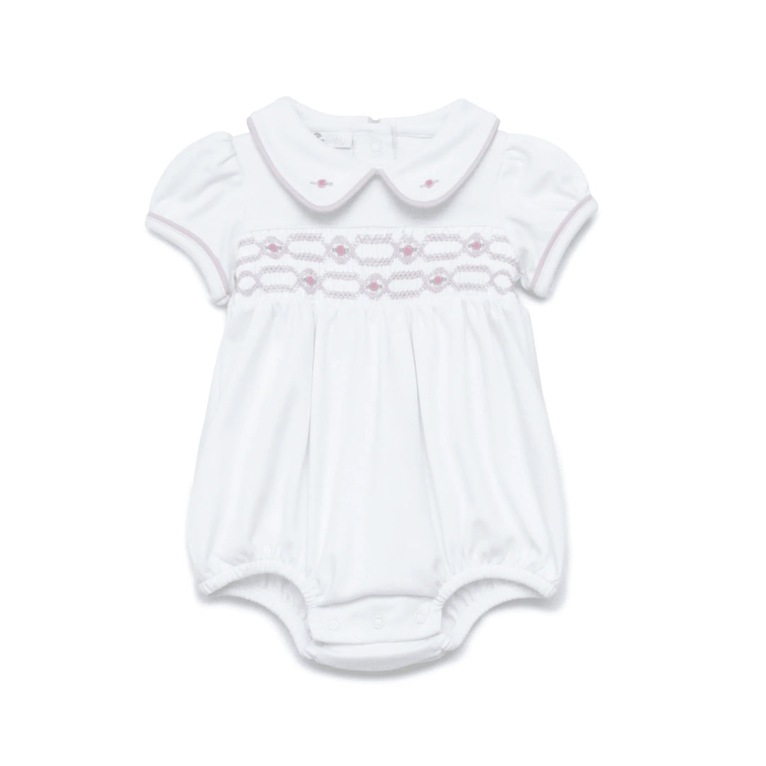 Poppy Smocked Bubble- Pink